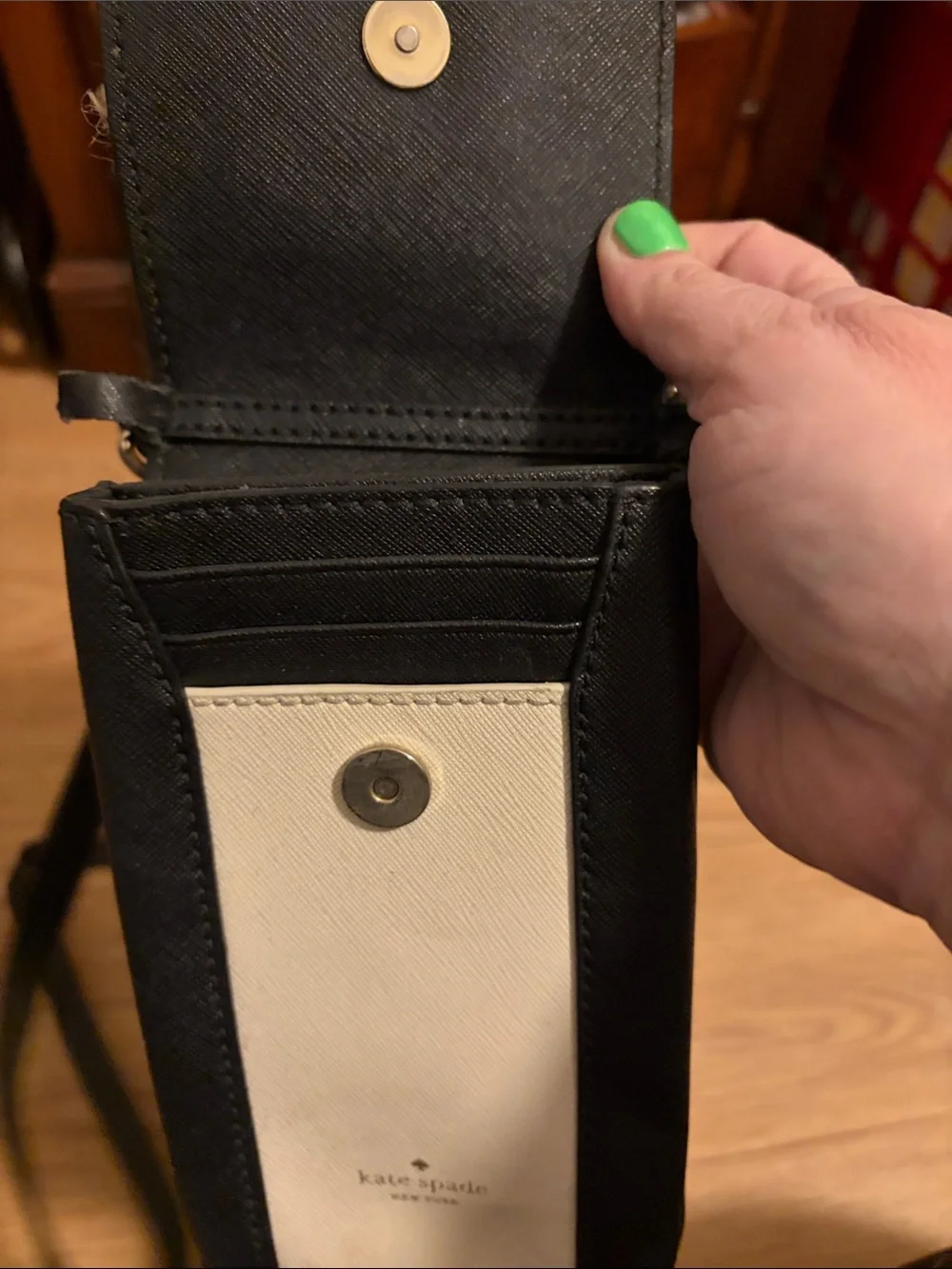 kate spade Black and White Owl Crossbody Phone Case